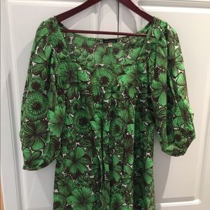 Noticeable Ladies Leaf Print Tunic Size M So Soft